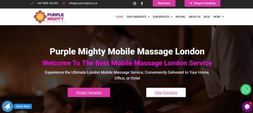 Purple Mighty Mobile Massage London